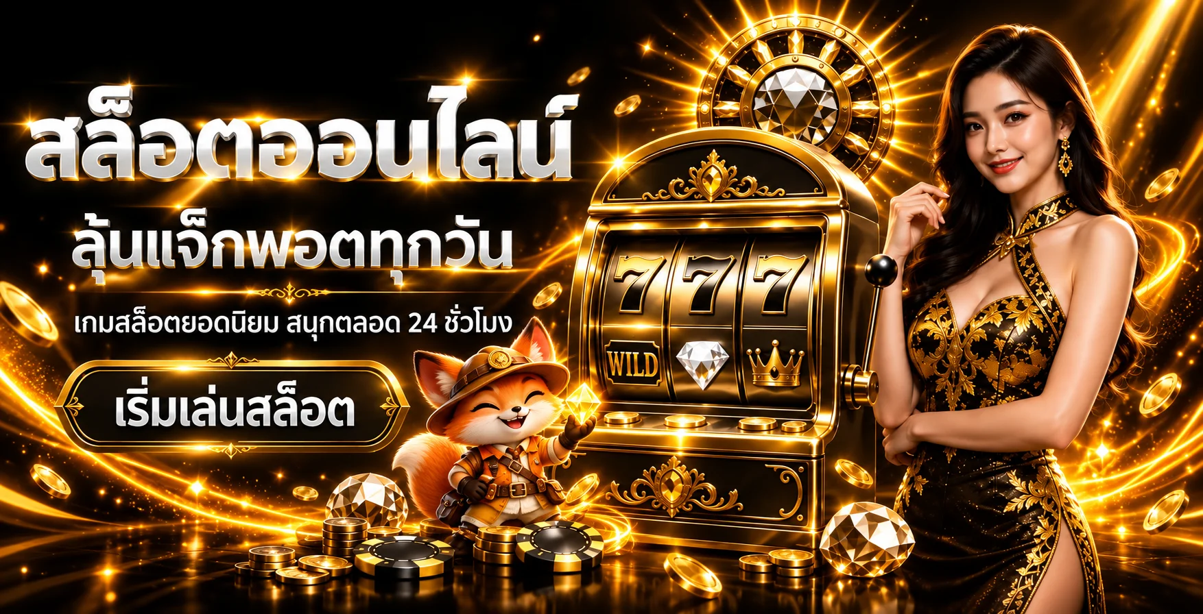 สล็อตออนไลน์ SING168 พร้อมเกมสล็อต 777 และตัวละครนำโชค